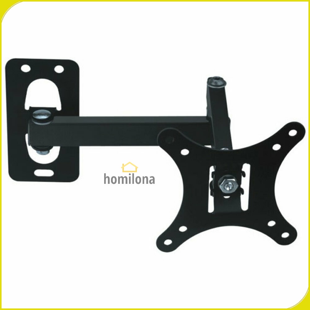 Bracket TV 10-26 Inch Swivel Telescopic 1.8m Thick 100x100 Pitch Taffware X100A Black