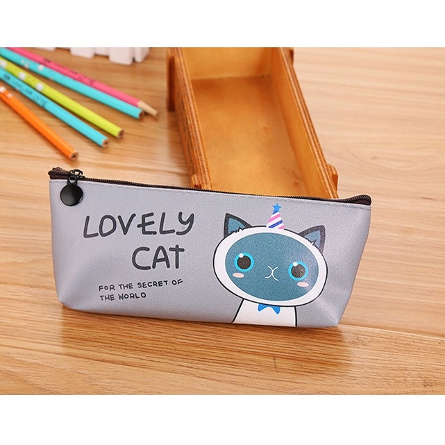 Pouch Kotak Pensil Tempat Pena Sekolah Motif Kucing OSM-ST0041