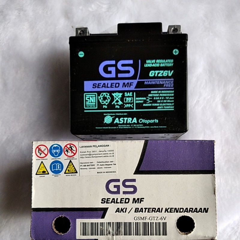 Aki GS GTZ6V vario 125 / 150 beat eco Ori GS