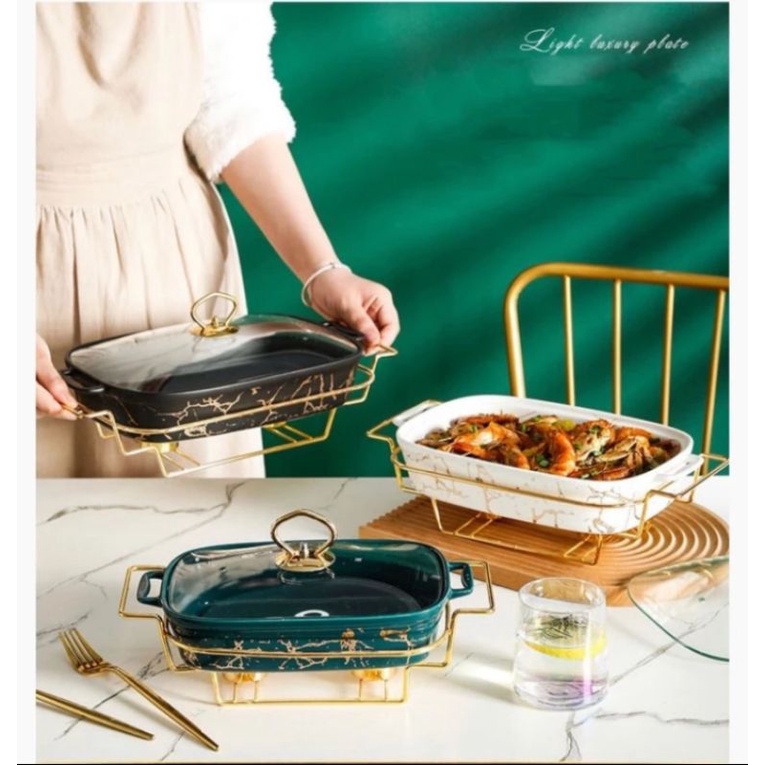 casserole ceramic marble