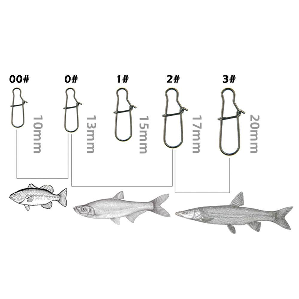 Preva 100pcs Konektor Garis Kait DIY Kotak Pancing Fishhook
