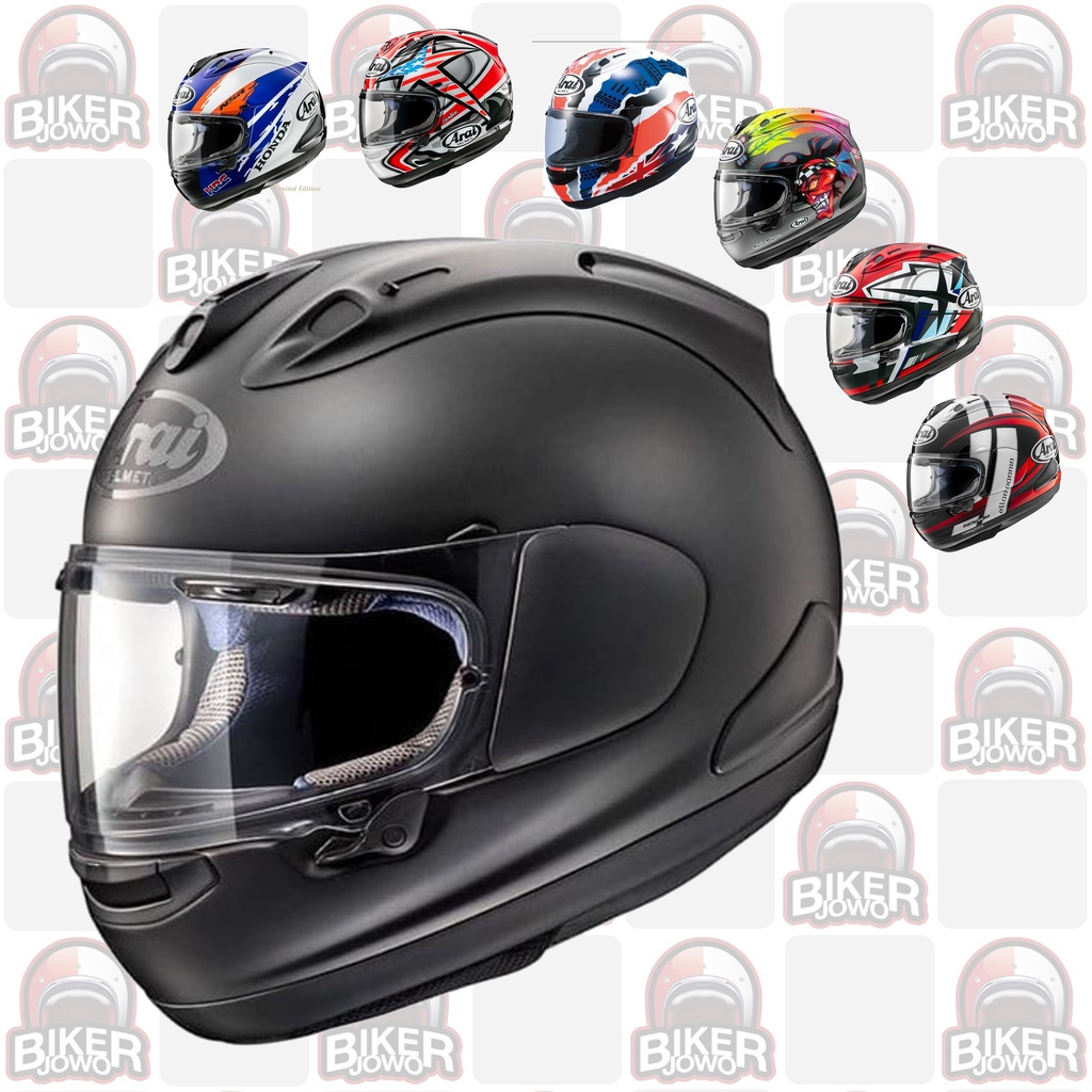 Helm Arai RX7X Black White Silver Pedrosa Hayden Russel IOM Rea TT Gold NSR Kyonari Doohan Maze Haga