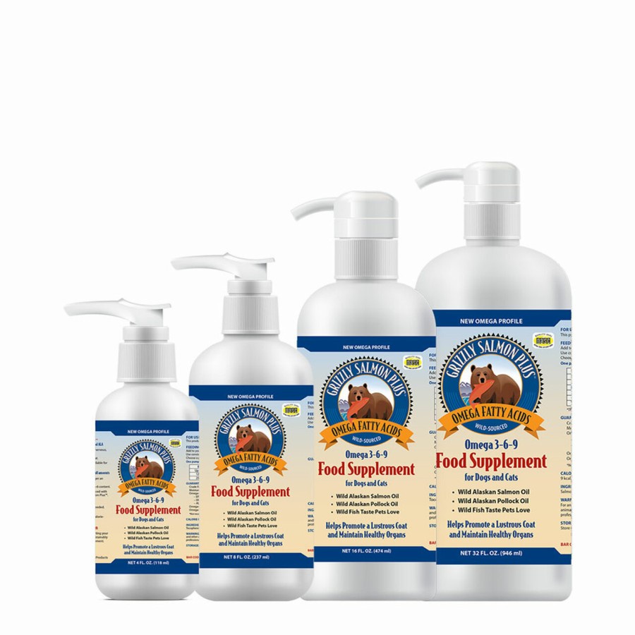 Grizzly Salmon Oil 4 Oz - Vitamin Bulu Anjing dan Kucing - Salmon Oil