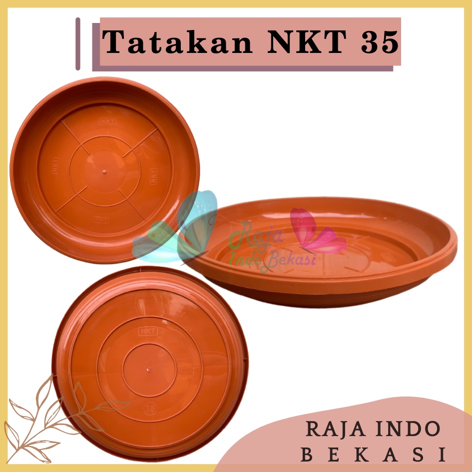 Tatakan Nkt 35 Merah BataTerracota Terracotta Merah Coklat Alas Pot Bunga Polos Besar Murah Bagus Tatakan Alas Pot Bunga Nkt 35 Putih 31cm Untuk Pot 35cm - NKT TATAKAN 35 alas pot bunga polos besar murah bagus