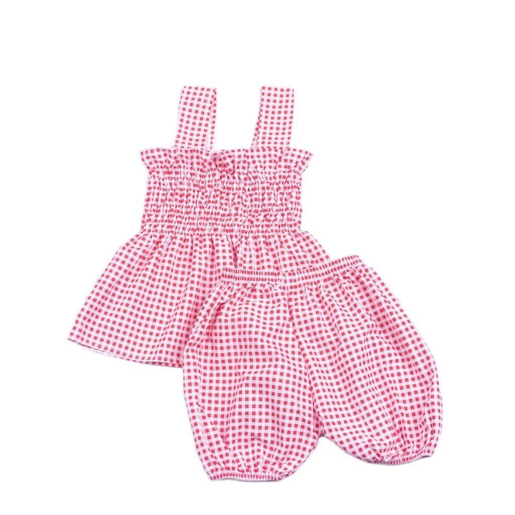 ZASKIYA - SETELAN ANAK AFINA ANAK PEREMPUAN / SETELAN TARTAN BABYDOLL BALITA 0-3 THN