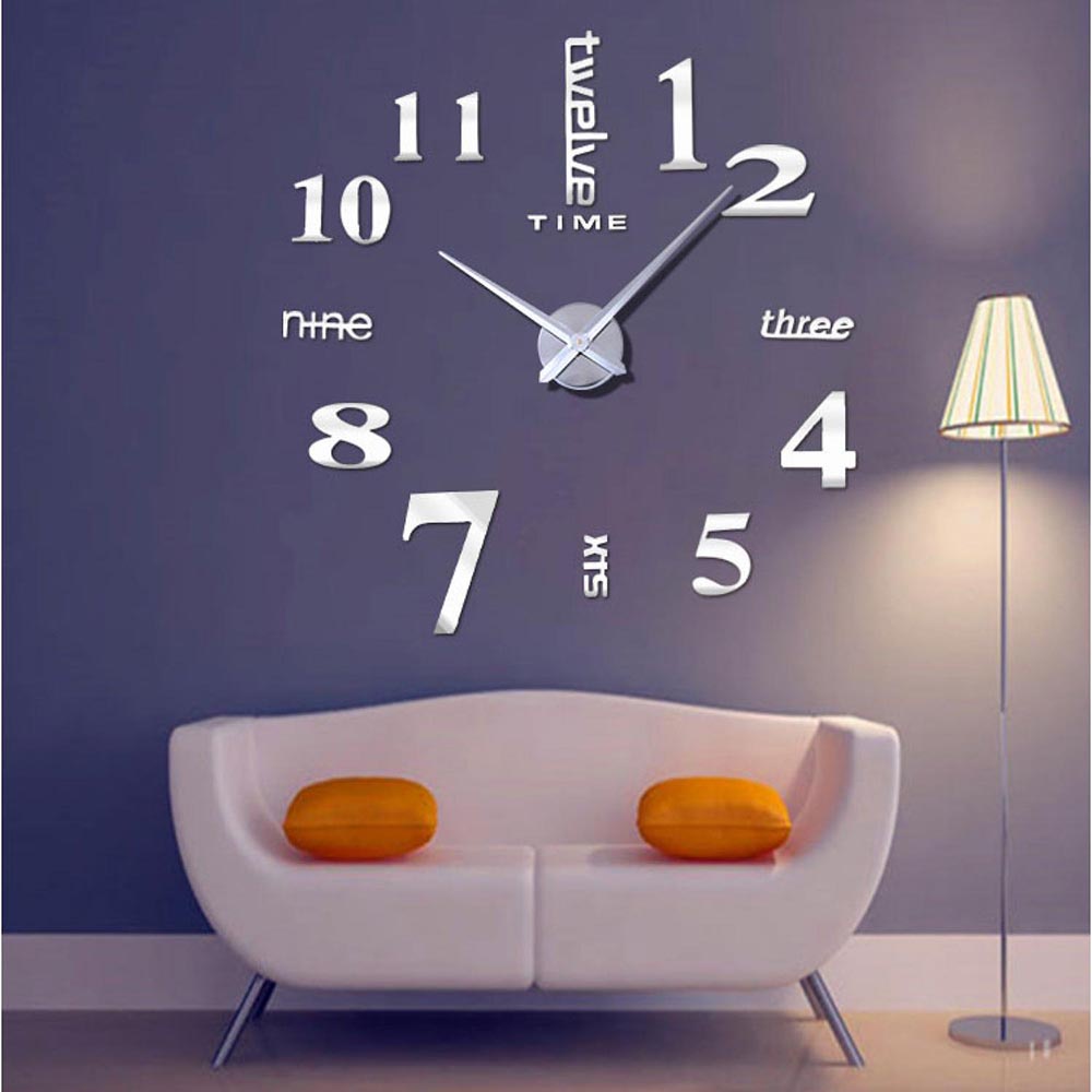 BISA COD Jam Dinding Besar Ukuran Jumbo 3D diameter 80-100cm - 30cm - Jam Dinding Besar DIY Giant Wall Clock Quartz Creative Design - Glow in The Dark Menyala dalam gelap - JAM DINDING TEMPEL ANALOG murah