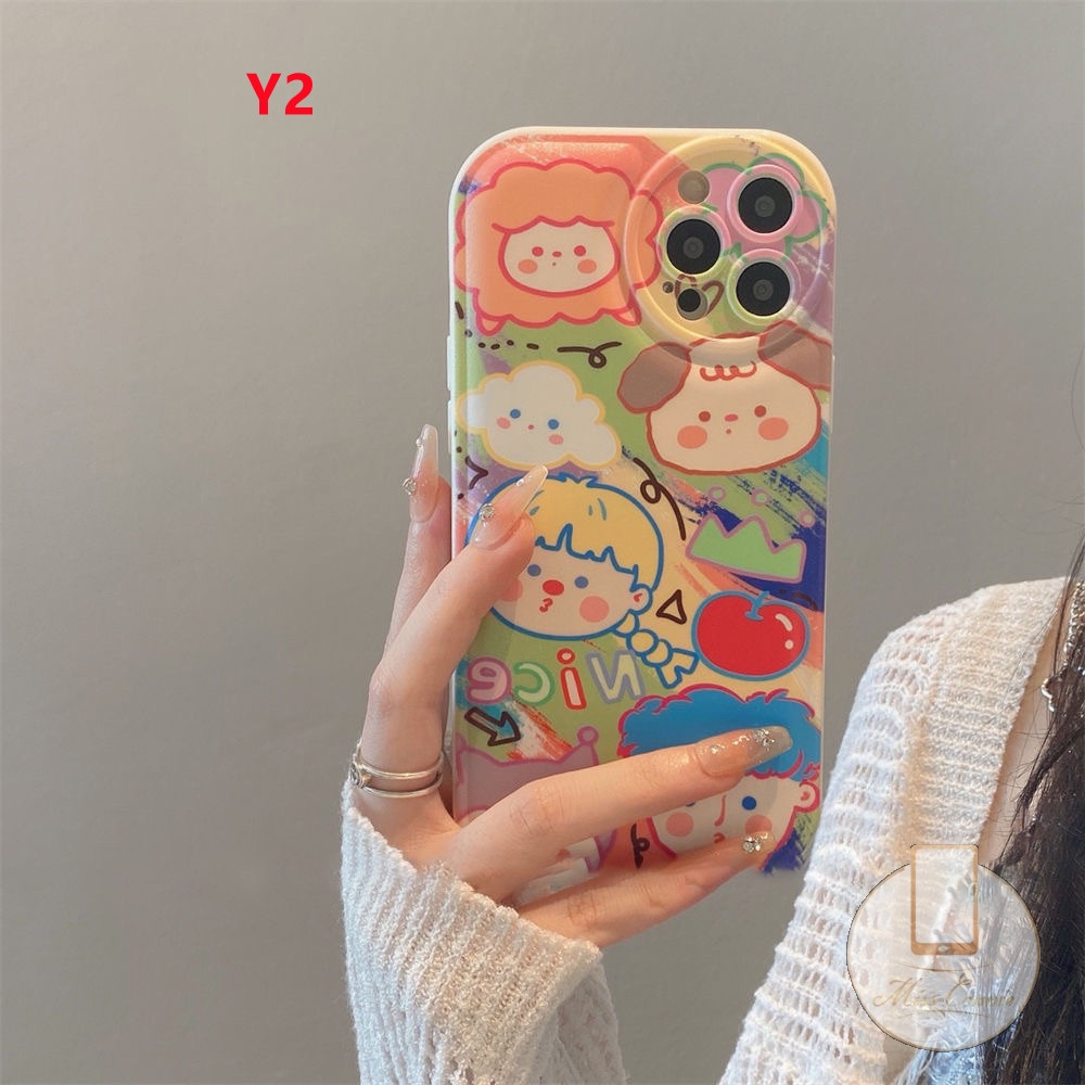 Soft Case TPU Desain Doodle Untuk IPhone 11 7 8 Plus 14 13 12 Pro Max XR X XS Max 6 6s Plus 11 Pro Max SE 2020