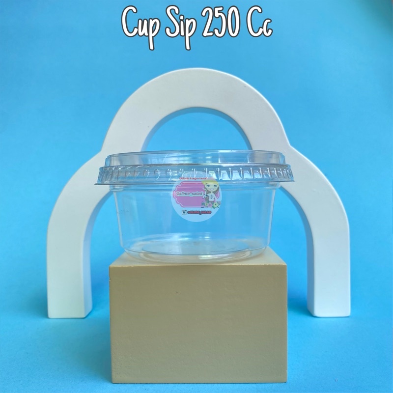 Cup Sip 250 Cc | Tempat Cup Slime 250 Cc | Cup Plastik Bening | Slime Salad