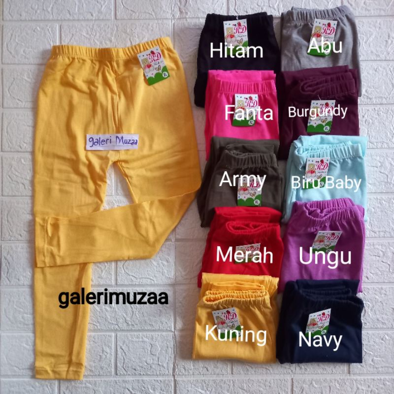 LEGGING POLOS ANAK RD SIZE XL ( 4 - 6 TAHUN )