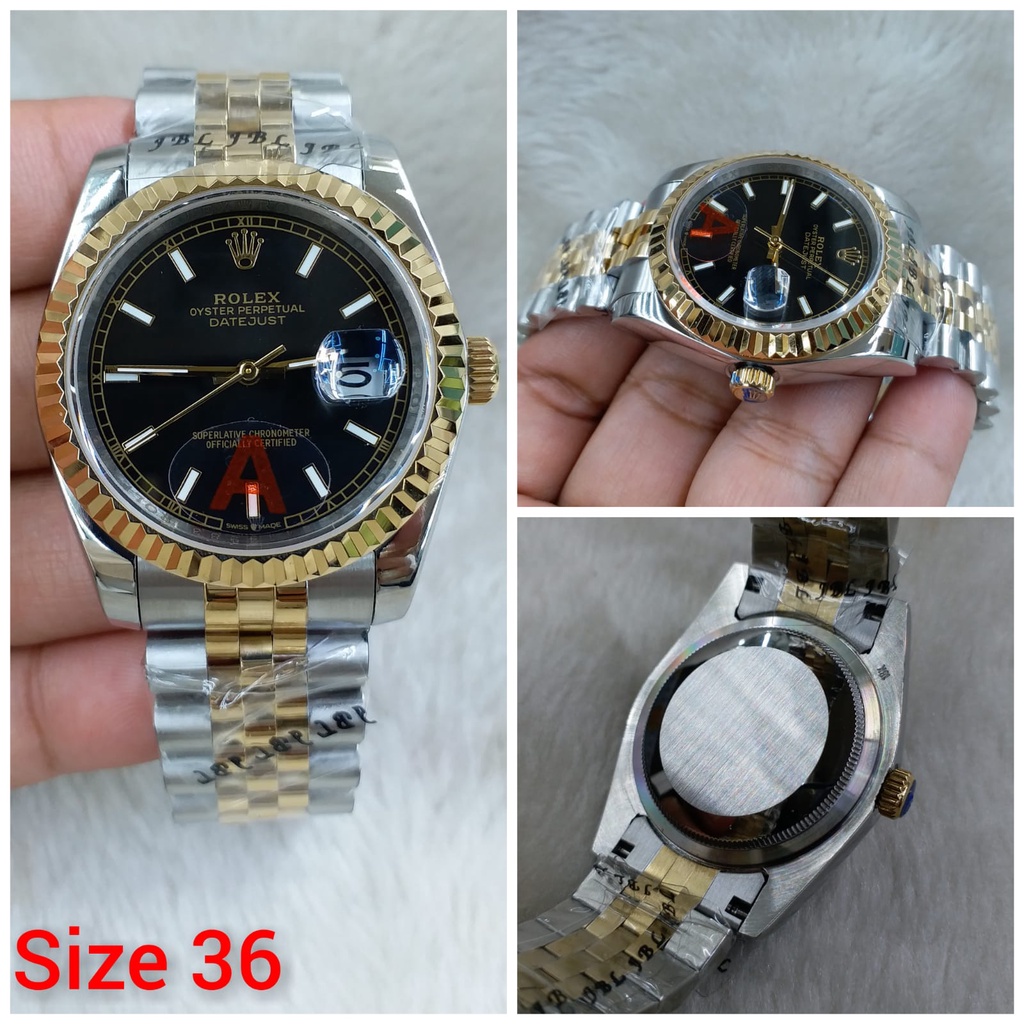 NEW JAM TANGAN PRIA ROLEX DATEJUST ASIAN ETA BOX ORI WARRANTY 1 YEAR