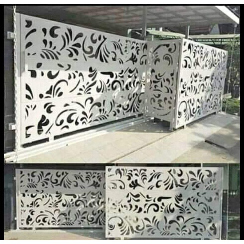 Jual pintu gerbang pagar motif cutting laser | Shopee Indonesia