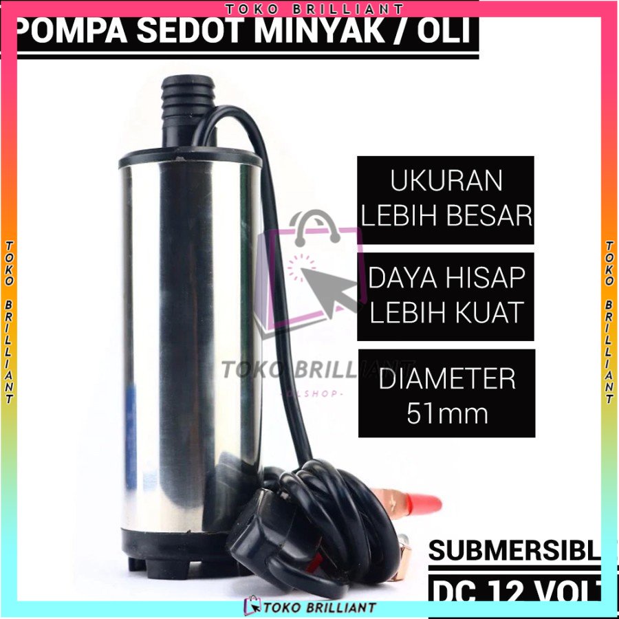 POMPA CELUP POMPA SEDOT SOLAR DC 12V / 24V  POMPA MINI DC12V 38MM POMPA OLI Mini POMPA MINYAK