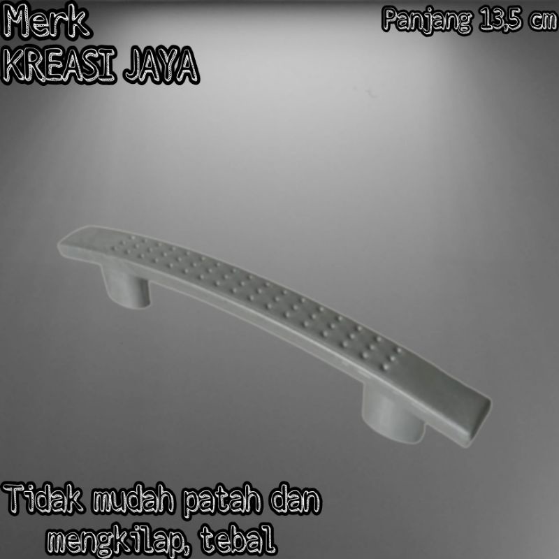 Tarikan Laci Gagang Laci Handle Pintu Lemari Plastik Warna Silver