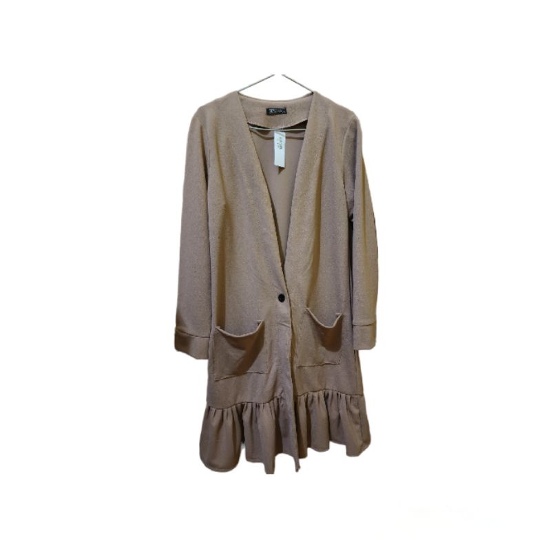 Outer 2 in 1 Korea Kekinian Kardigan Tunik Rempel Bawah Mayang Collection