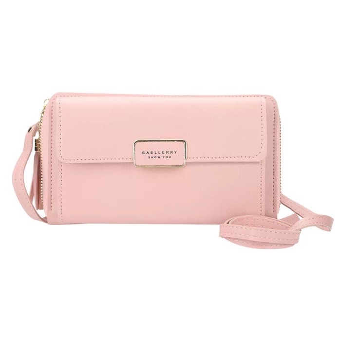 dompet hp wanita Tas Selempang Kulit Kecil Mini Slempang Ori MZAH4 - Pink O8Q0 TERMURAH PREMIUM EXCL