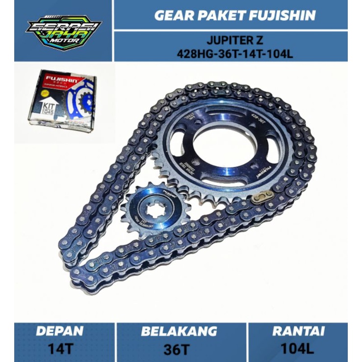 Fujishin GEAR PAKET JUPITER Z (428HG-36T-14T-104L)