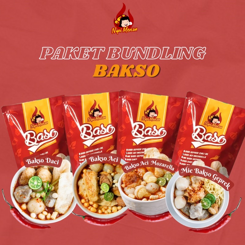 Jual Paket Baso Nyai Mercon Baso Aci Baso Daci Mie Baso Geprek Baso