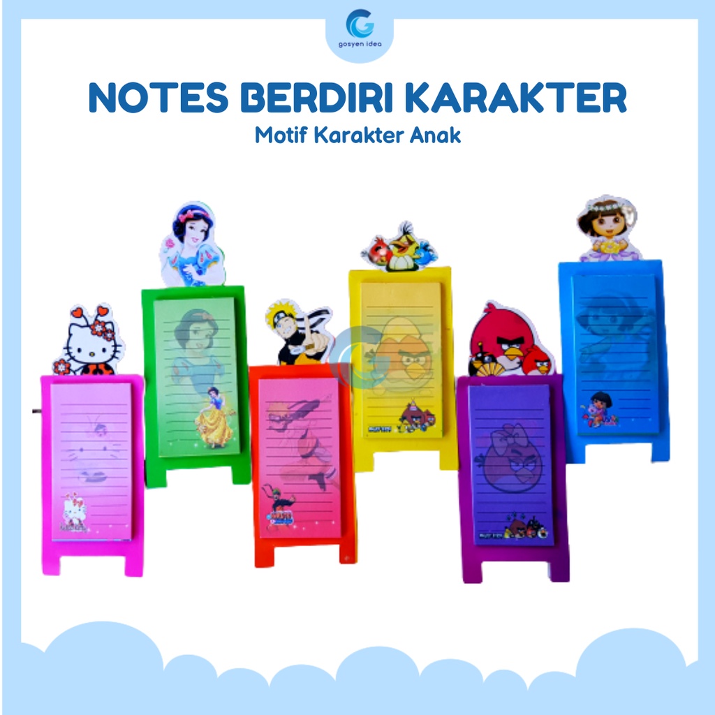 

Notes Berdiri Karakter - Motif Karakter Anak