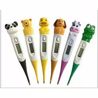 Thermometer kartun karakter lucu anak kids klinik puskesmas ok