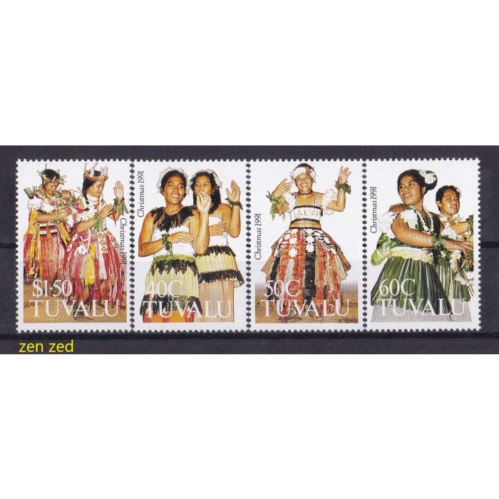 

0357 Perangko Tuvalu 1991 Christmas Natal 4v Mnh