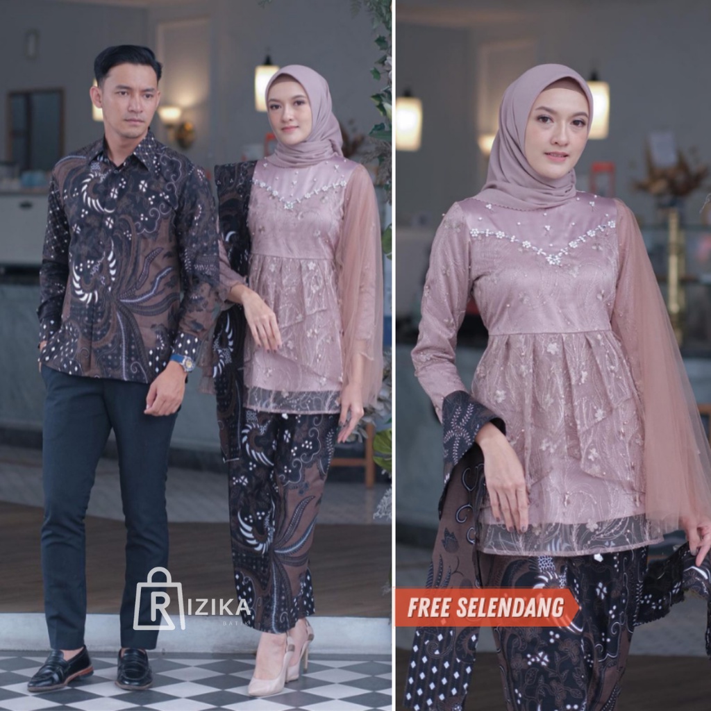 Kebaya Couple Modern Kebaya Wisuda Lamaran Baju Tunangan Batik Brukat Terbaru Baju Couple Pasangan Kondangan Terbaru 2022