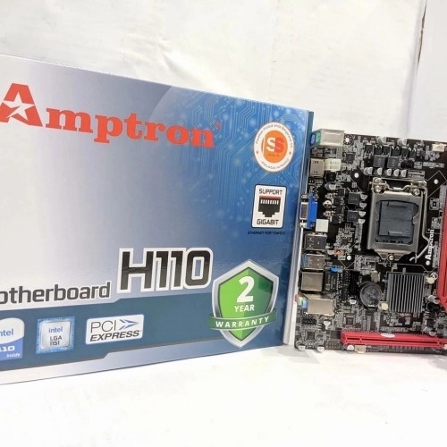 Mainboard / Motherboard Amptron H110 Intel LGA 1151 Garansi 2 tahun