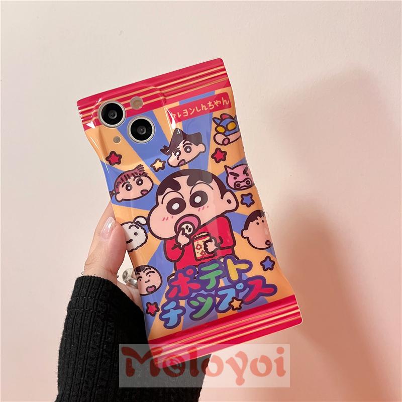 Soft Case TPU Desain Kartun Crayon Shinchan Untuk iPhone 11 7 6 6s 8 Plus 12 13 14 Pro Max XR X XS Max 14 Plus SE 2020