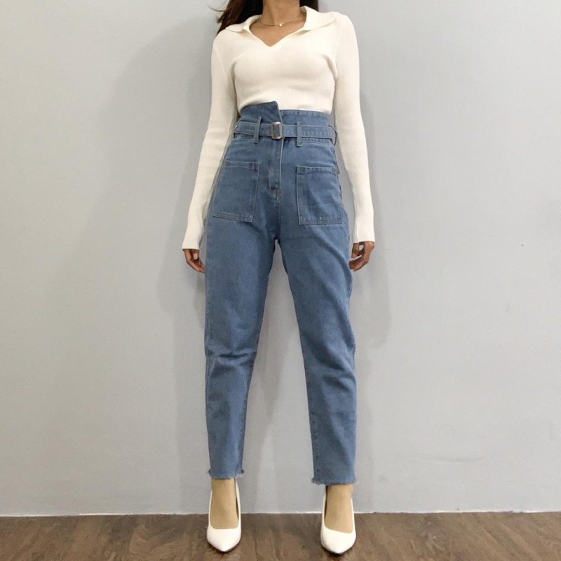 [LUXE.DLABEL] - E31 Jeans | Celana panjang Highwaist wanita Jeans import premium Jeans wanita polos ripped jeans High waist jeans wanita bkk Skinny Jeans High waist Baggy jeans Wideleg Jeans Kulot jeans Boyfriend jeans Wanita Kargo Jeans