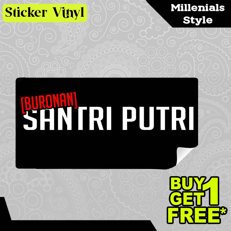 

Stiker Sticker Buronan Santri Putri Gambar Unik Desain Keren dan Kekinian Aesthetic Bahan Vinyl Satuan Anti Air