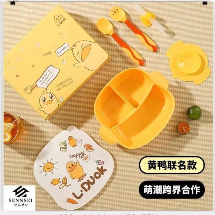 SET TEMPAT MAKAN BAYI ANTI SLIP ANTI TUMPAH  BPA FREE