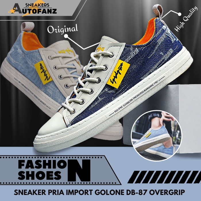 Sepatu Sneaker Pria Import Sneakers Cowo GOLONE Db-87 Overgrip Cassual Shoes Sneker Kasual Santai AF