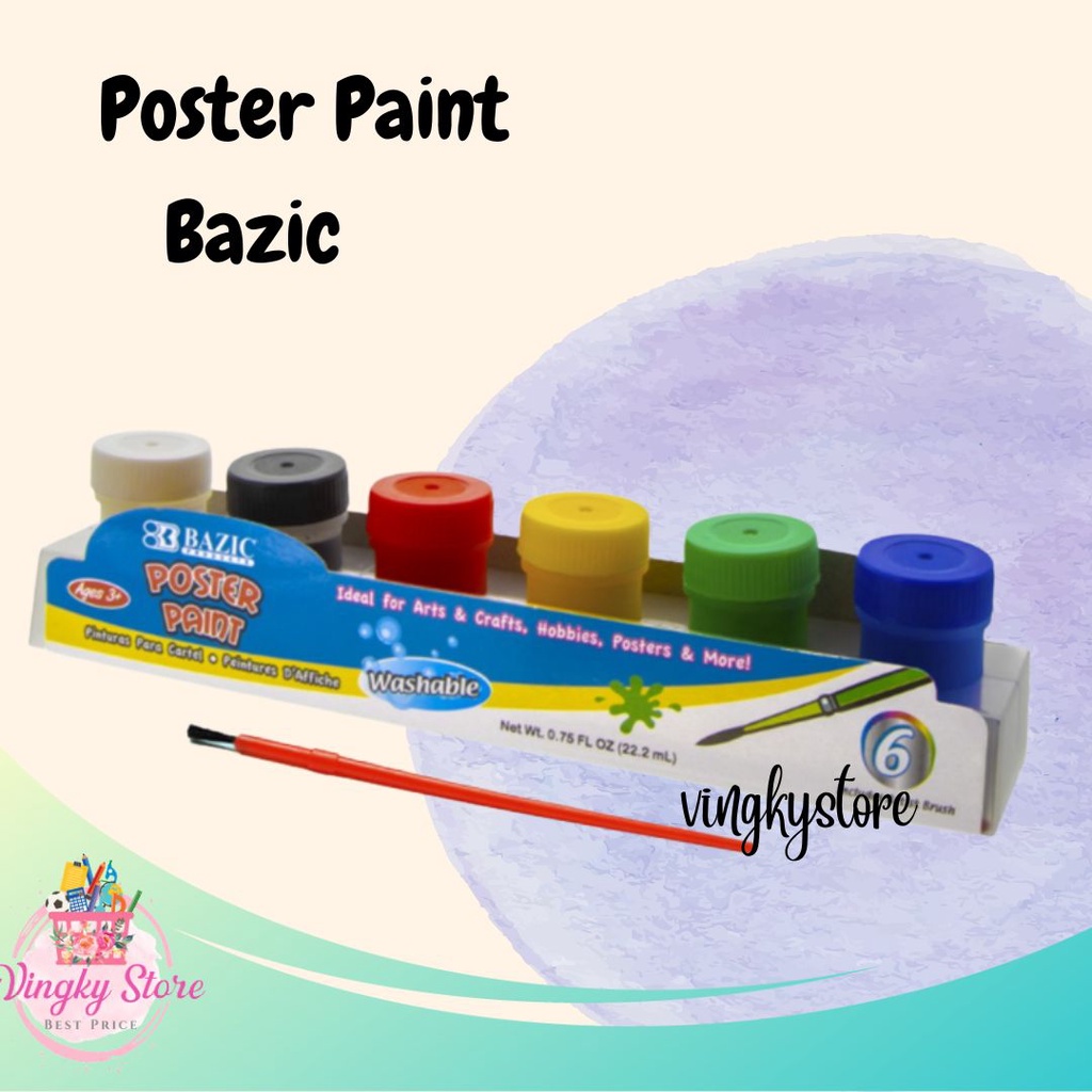 

Cat Poster 6 Warna / Poster Paint Set Bazic