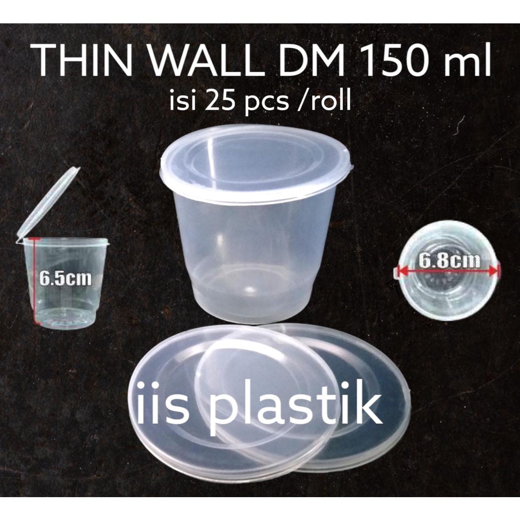 Thinwall / Cup Pudding - DM - 150 ml - isi 25 set