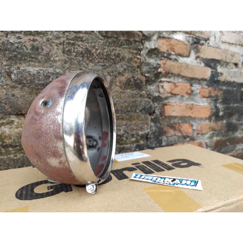 batok lampu cb125 cb 125 mentah lis list crom pres kudus batok lampu depan cb 125 batok lampu depan 