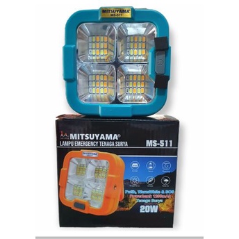 Lampu Emergency Tenaga Surya Mitsuyama 20Watt MS-511 super TERANG Gantung MURAH BERKUALITAS CAMPING SOS PUTIH DAN KUNING 1200MAH(COD)