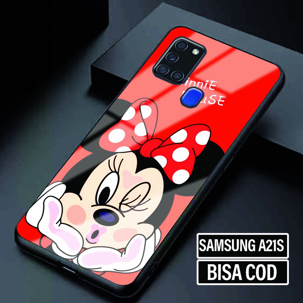 Case Glossy Samsung A21S - Softcase Samsung A21S - Fashion Case Motif [ Cartoon Cute ] - Kesing Sams