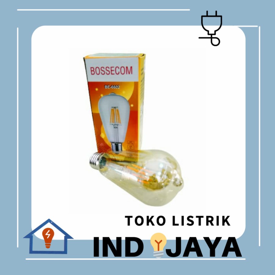 Lampu LED Filamen 4 Watt Kuning Bossecom