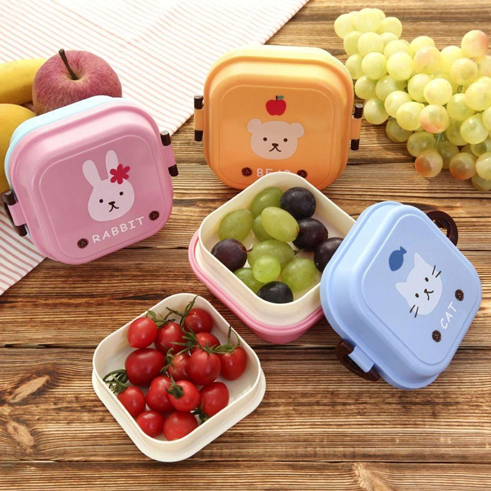 SOLIGHTER Food Storage Box Portable Household Kitchen Tableware Camping Children's Bento Boxes