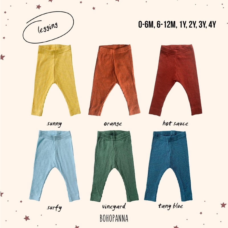 DINOANDBUNNY - LEGGING REEB - Bohobaby Bohopanna - Celana Legging Bayi Anak Laki dan Perempuan