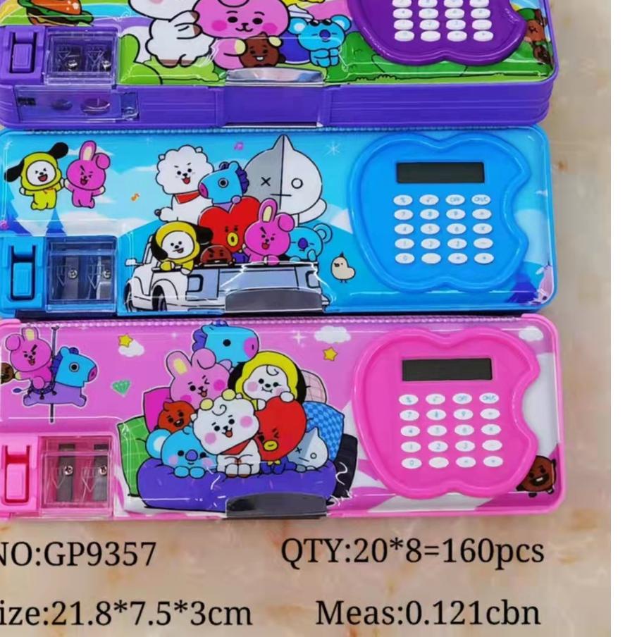 

Flash Sale - RF215 - KOTAK PENSIL MAGNET DUA SISI plus KALKULATOR KARAKTER BTS / BT21 ANEKA WARNA . . . . .