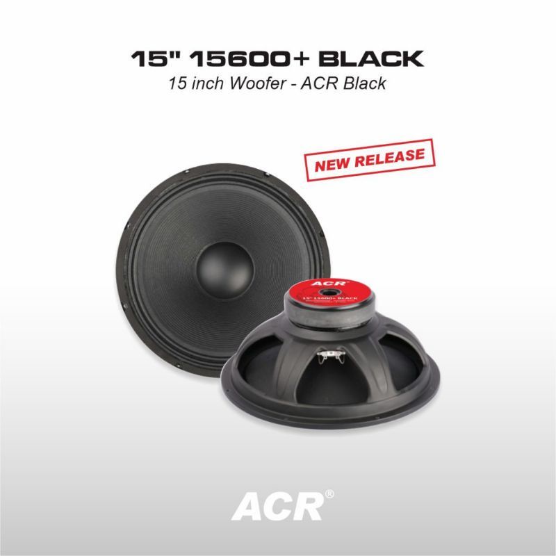 Speaker 15 inch ACR 15600+ Black Woofer15600 Plus Black