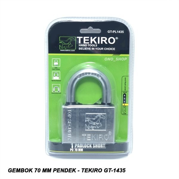 TEKIRO GT-PL1435 Kunci Gembok 70 mm LEHER PENDEK