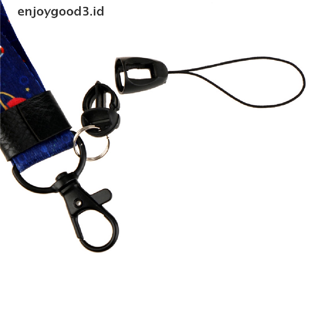 (Rready Stock) Tali lanyard Motif Print Kaktus / flamingo Untuk Handphone (ID)