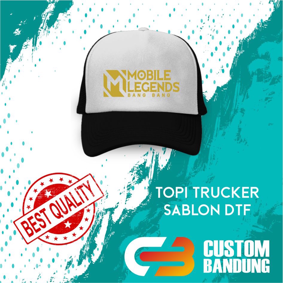 Topi Trucker MOBILE LEGEND 2  Pria Wanita Topi Jaring Aura Jala Trucker Cap Bisa Tulis Nama Bisa COD Original High Premium Quality