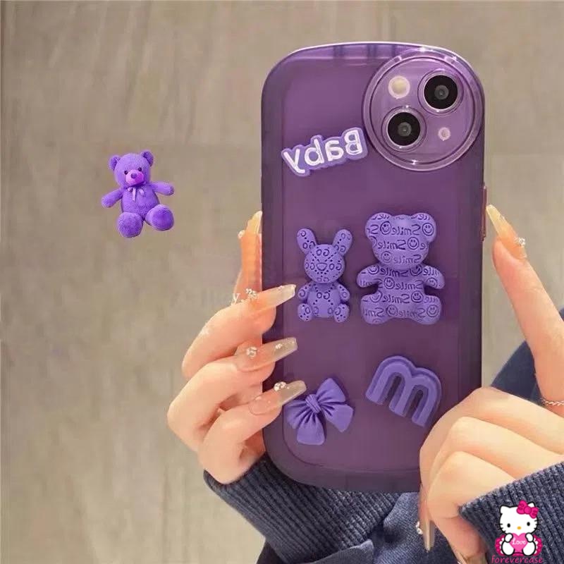 Casing TPU Realme C35 C25s C31 C11 C25Y C12 C21Y C25 C15 C20 C20A C11 2021 Realme 5 9i 6i 5i 5s C3 M Motif Beruang 3D