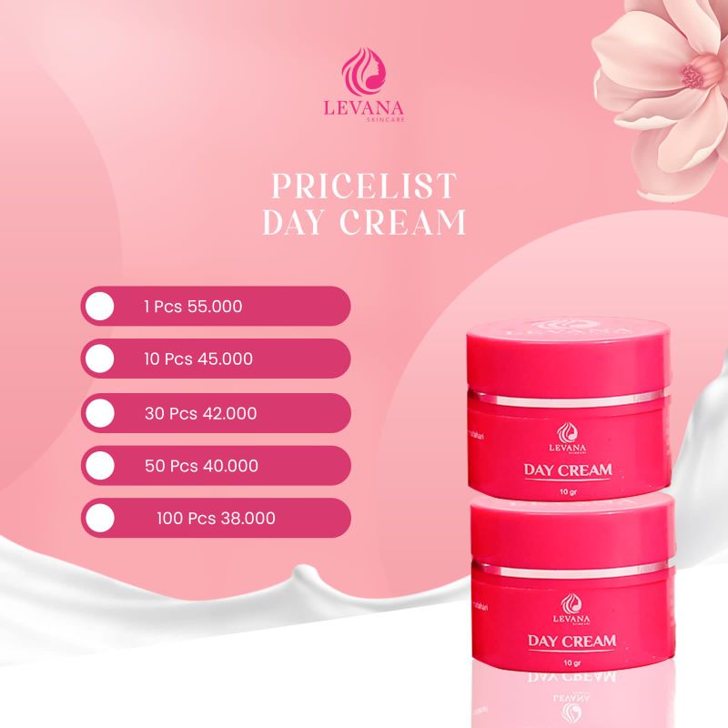 DAY CREAM LEVANA SKINCARE / DAY CREAM ALOVA SKINCARE LAMA GOLD ECER