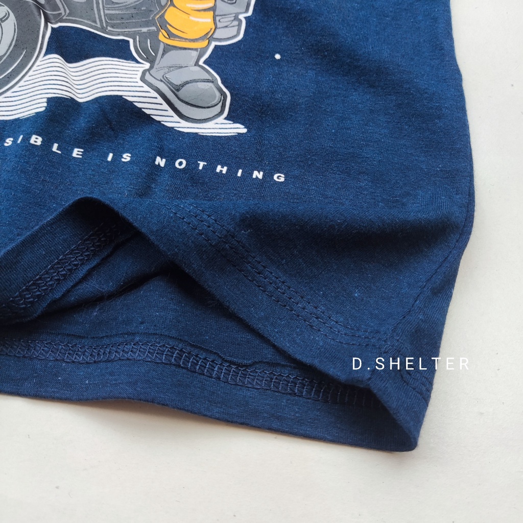 Baju Kaos Distro Anak Navy Vespa Deadline / D.shelter