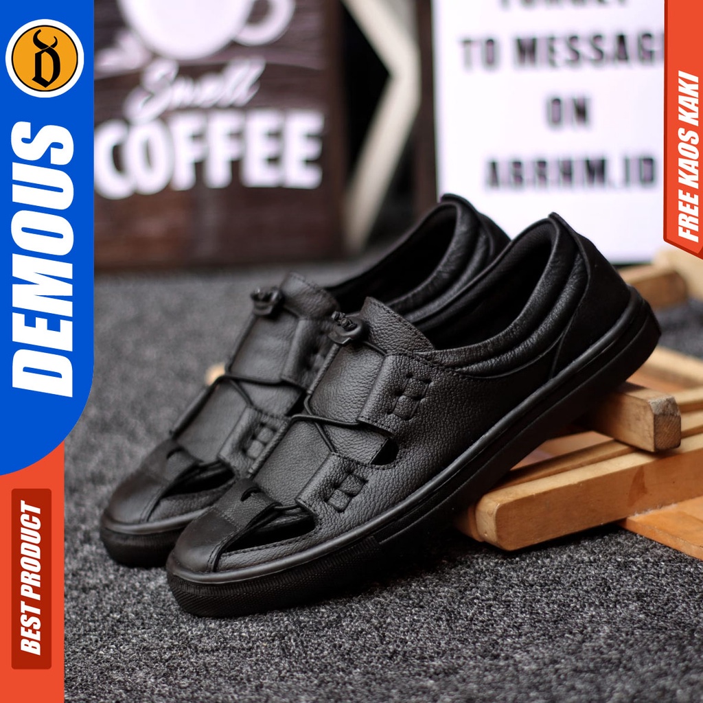 Demous Fortuna - Sepatu Sendal Bustong Kulit Pria Sandal Selop Tutong