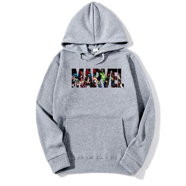 MARVEL ANIMATION Jumper Hoodie II MARVEL Sweater Hoodie II Sweter Oblong Topi SIZE M - XL ( Pria &amp; Wanita / Anak &amp; Dewasa )