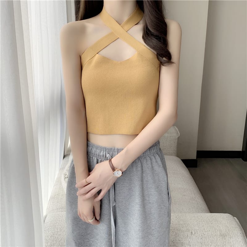 HUES.ID Maddie Tank Top Crop Stylish Wanita 4065